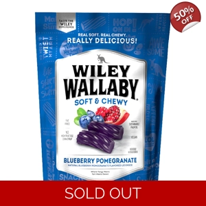 Kenny's Wiley Wallaby Soft Blueberry Pomegranate Liquorice - 284g Bag